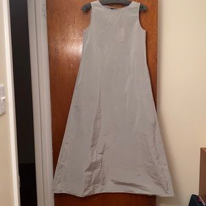 Theory Silver ice A line sleeveless maxi dress